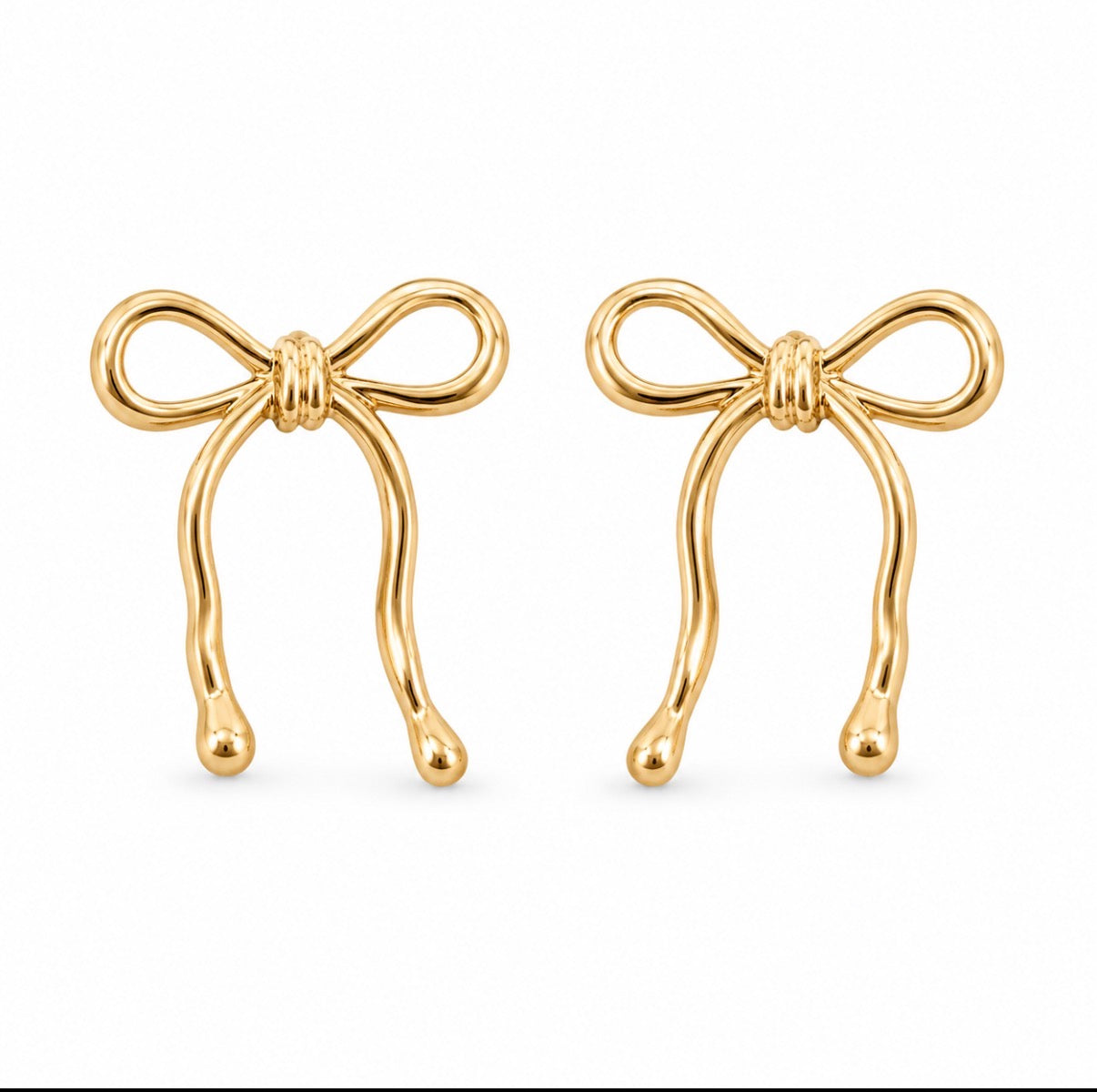 Golden Bow Earrings