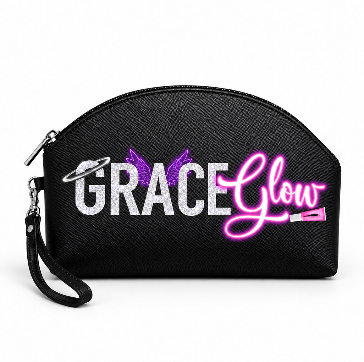 Grace Glow Makeup Bag — Neon Brush Cosmetic Pouch