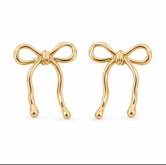 Golden Bow Earrings