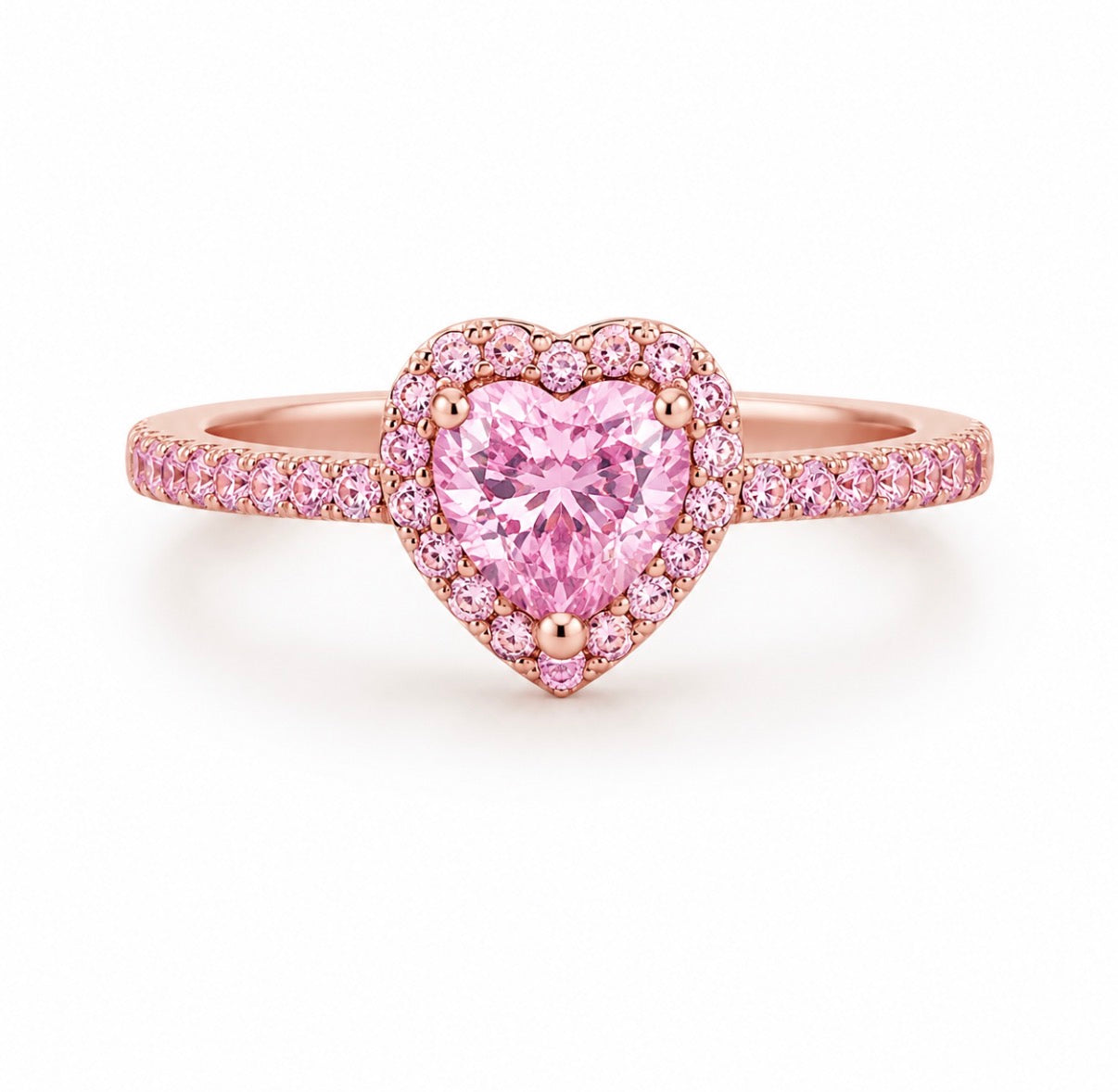 Blushing Heart Ring