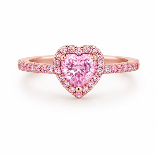 Blushing Heart Ring